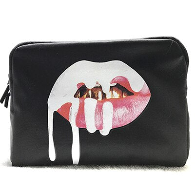 Oswego Makeup Bag Women Make Up Tote Bag Zipper Fashion Large PU Travel Cosmetic Bag Organizer Women Makeup Bag 2019