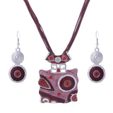 ZOSHI Fashion African Jewelry Set 2019 Leather Chain Enamel Gem Jewelry Sets for Party Bridal Jewelry Sets Summer Jewelry