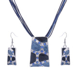 ZOSHI Fashion African Jewelry Set 2019 Leather Chain Enamel Gem Jewelry Sets for Party Bridal Jewelry Sets Summer Jewelry
