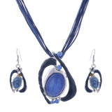 ZOSHI Fashion African Jewelry Set 2019 Leather Chain Enamel Gem Jewelry Sets for Party Bridal Jewelry Sets Summer Jewelry