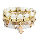 Natural Stone Beads Bracelets For Women Wing Tassel Charm Bracelets & Bangles Set Boho Vintage Jewelry pulseras mujer moda 2019