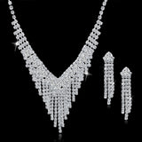 TOUCHEART Wedding Jewellery Set Crystal Bridal Jewelry Sets For Women Long Tassel Statement Necklace/Earrings Set SET150011