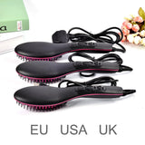 Professional LCD Display Fast Hair Straightener Comb Flat Iron Electric Smooth Hair Straightening Brush for Salon Styling Tool