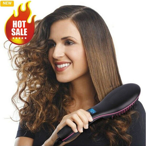 Pente Escova Cerâmica Iron Alisadora Profissional