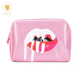 Oswego Makeup Bag Women Make Up Tote Bag Zipper Fashion Large PU Travel Cosmetic Bag Organizer Women Makeup Bag 2019