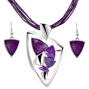 ZOSHI Fashion African Jewelry Set 2019 Leather Chain Enamel Gem Jewelry Sets for Party Bridal Jewelry Sets Summer Jewelry