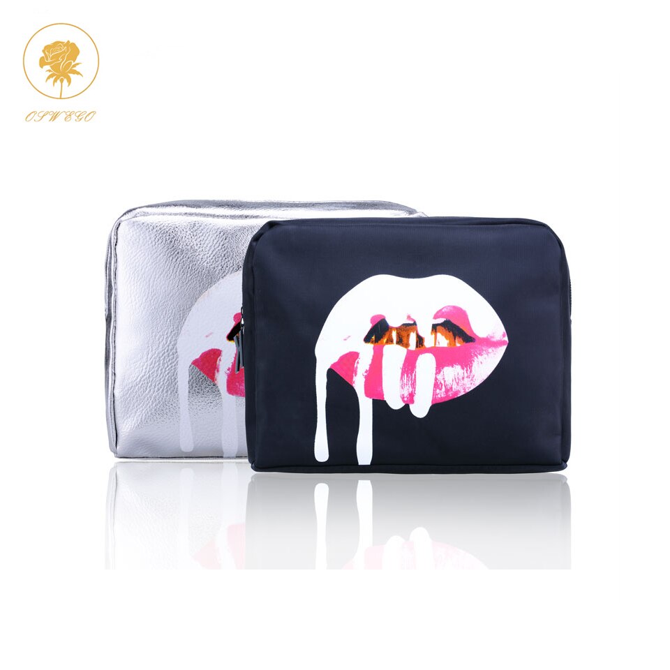 Oswego Makeup Bag Women Make Up Tote Bag Zipper Fashion Large PU Travel Cosmetic Bag Organizer Women Makeup Bag 2019