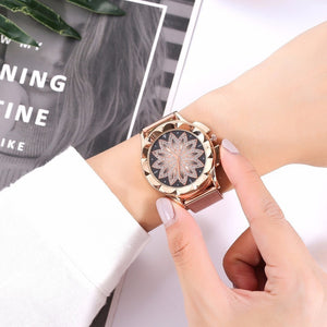 Relógio Feminino Rosa D'Ouro Minimal