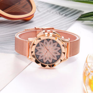 Relógio Feminino Rosa D'Ouro Minimal